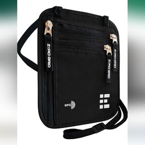 Zerogrid Neck Wallet Black Anti-Theft Crossbody Bag